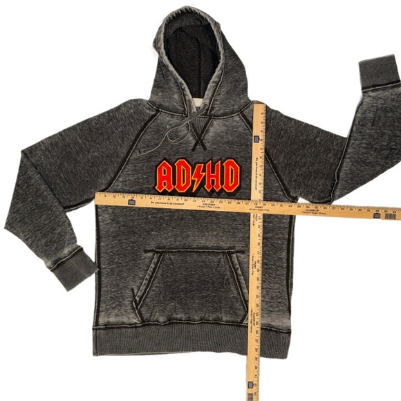 Bream ADHD Hoodie Men’s XL Gray Pullover Sweatshirt AC/DC Parody Graphic - Picture 6 of 9